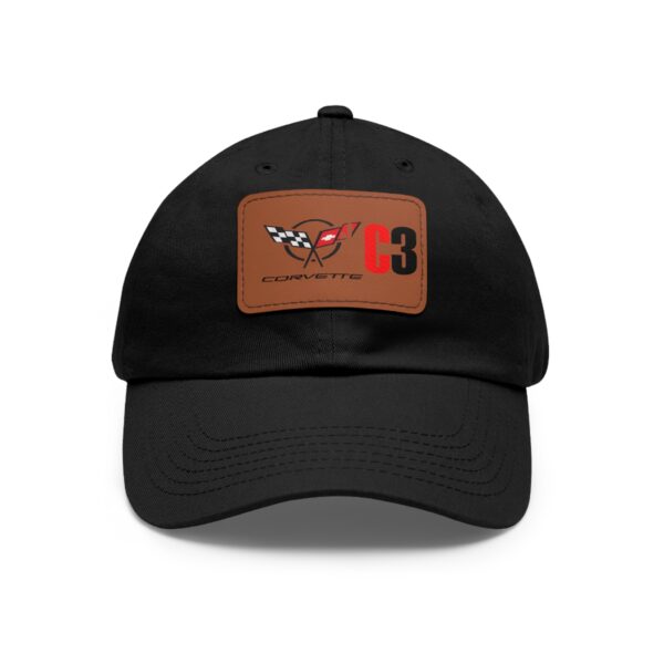 Corvette C3, Black, Personalized Hats, Custom Hats, Custom Company Hats, Business, Teams, Event Hats Dad Hat with Leather Patch - Image 9