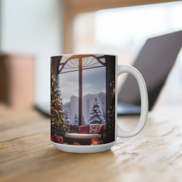 Christmas Merry XMass Coffee Ceramic Mug, Christmas Coffee cap, Christmas Coffee mug, Coffee mug, ceramic mug, White ceramic mug, 15oz - Image 4