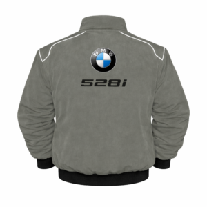 BMW gray racing jacket back 528 embroidered logo