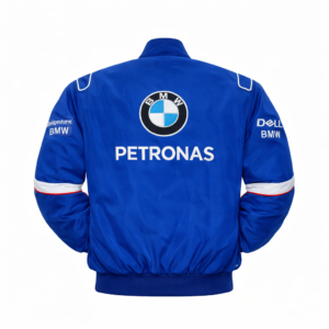 BMW Petronas blue racing jacket back embroidered