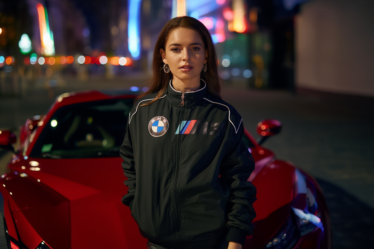 BMW M3 Black With White Piping Racing Jacket | NASCAR Jacket (Copy) 3 BMW M3 Black With White Piping Racing Jacket | NASCAR Jacket (Copy) - Image 3