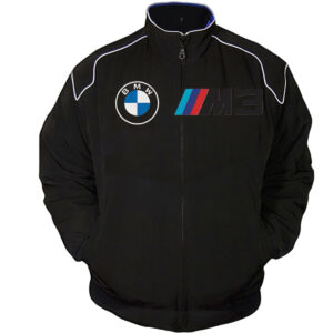 BMW M3 Black With White Piping Racing Jacket | NASCAR Jacket (Copy)