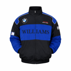 BMW Williams racing jacket black blue back embroidered