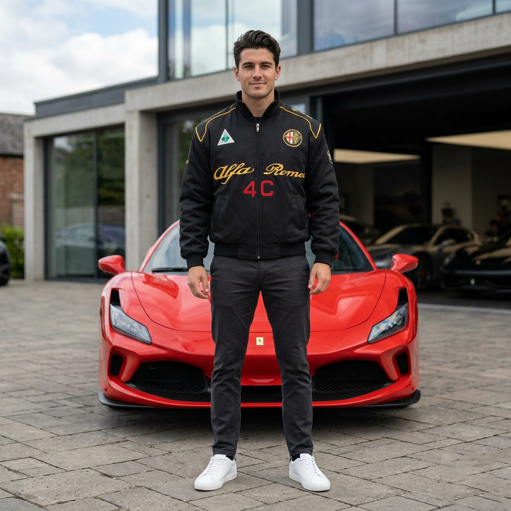 Alfa Romeo Racing C4 Jacket Black | NASCAR Jacket 7 Alfa Romeo Racing C4 Jacket Black | NASCAR Jacket - Image 7