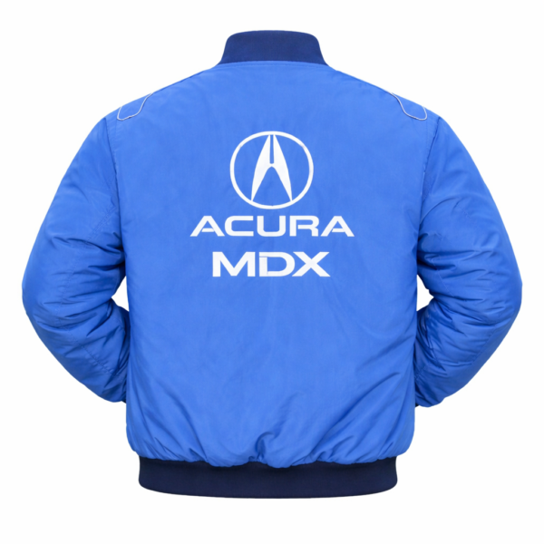 Acura MDX blue jacket embroidered back logo