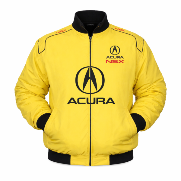Acura yellow jacket embroidered front logo