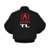 Acura TL black jacket embroidered red back logo