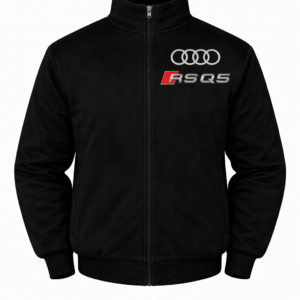 Audi RS Q8 black racing jacket front embroidered logo