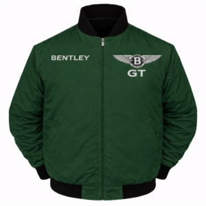 Bentley green GT jacket front embroidered logo motorsport style