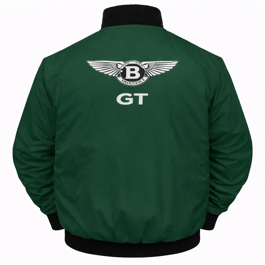 Bentley green GT jacket back embroidered logo motorsport style
