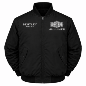 Bentley black jacket front embroidered logo premium motorsport style