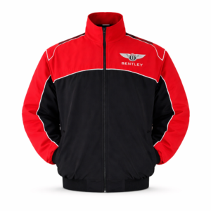 Bentley red black jacket front embroidered logo motorsport style