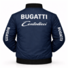Bugatti navy jacket Centodieci script back bold logo