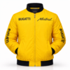 Bugatti yellow jacket front zip Mistral chest logo