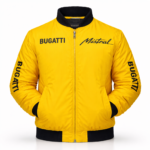 Bugatti yellow jacket front zip Mistral chest logo