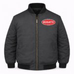Bugatti dark gray jacket front red logo chest