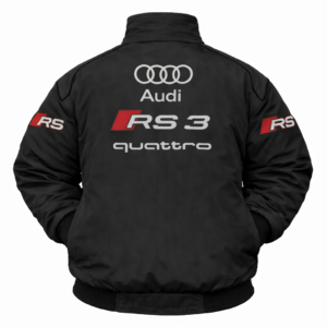 Audi RS3 Quattro black racing jacket back embroidered