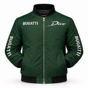 Bugatti Divo Green Racing Jacket Premium Embroidered Style