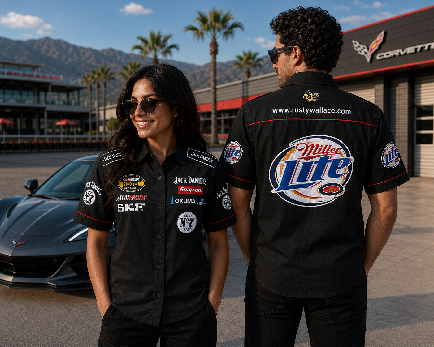 NASCAR Jack Daniels Embroidered Pit Crew Shirt Black Racing Team Style - Image 3