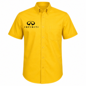 Infiniti Yellow Embroidered Crew Shirt Premium Motorsport Style