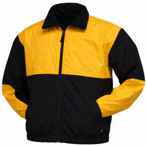 plain-yellow-and-black-color-block-windbreaker-jacket