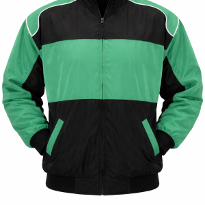 plain-mint-green-and-black-color-block-bomber-jacket