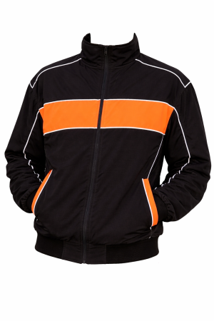 plain-black-and-orange-racing-stripe-bomber-jacket