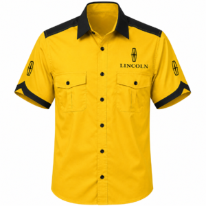 Lincoln Yellow and Black Embroidered Racing Crew Shirt