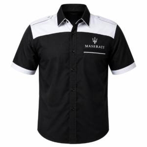 Maserati Black & White Luxury Racing Crew Shirt