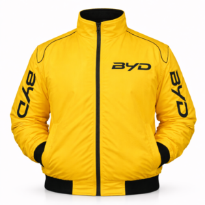 YD yellow embroidered jacket front view