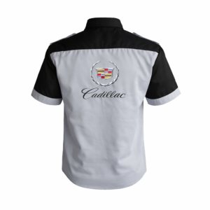 Cadillac grey embroidered crew shirt back view