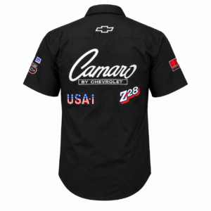 Chevrolet Camaro Crew Shirt Black and Gray back