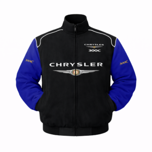 Chrysler 300C Black and Dark Blue Embroidered Racing Jacket