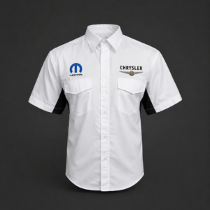 Chrysler Mopar Crew Shirt White and Black front