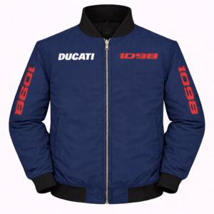 Ducati 1098 Blue Black Embroidered Motorsport Jacket
