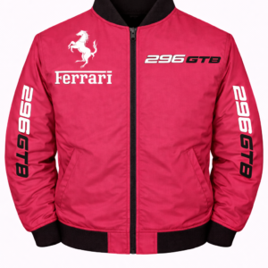 Ferrari 296 GTB Pink Embroidered Racing Jacket