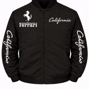 Ferrari California Black Embroidered Racing Jacket