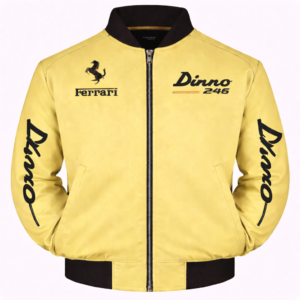 Ferrari Dino 246 Yellow Embroidered Racing Jacket