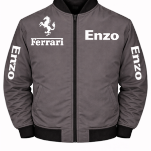 Ferrari Enzo Gray Embroidered Racing Jacket