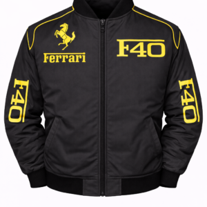 Ferrari F40 Black Embroidered Racing Jacket