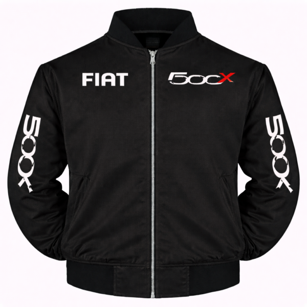 FIAT 500X Black Embroidered Motorsport Jacket