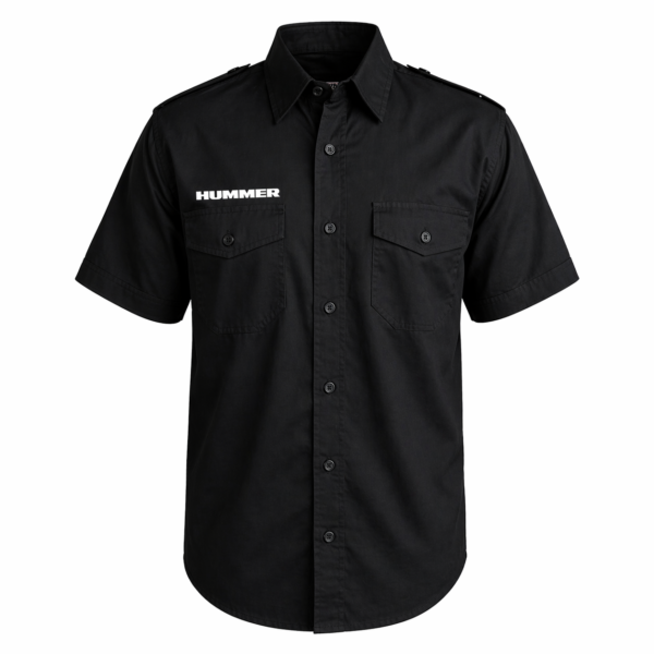 Hummer Black Embroidered Work Shirt
