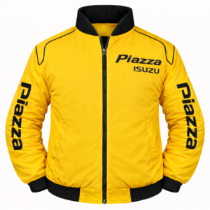 Isuzu Piazza Yellow Embroidered Motorsport Jacket Premium Showroom Style