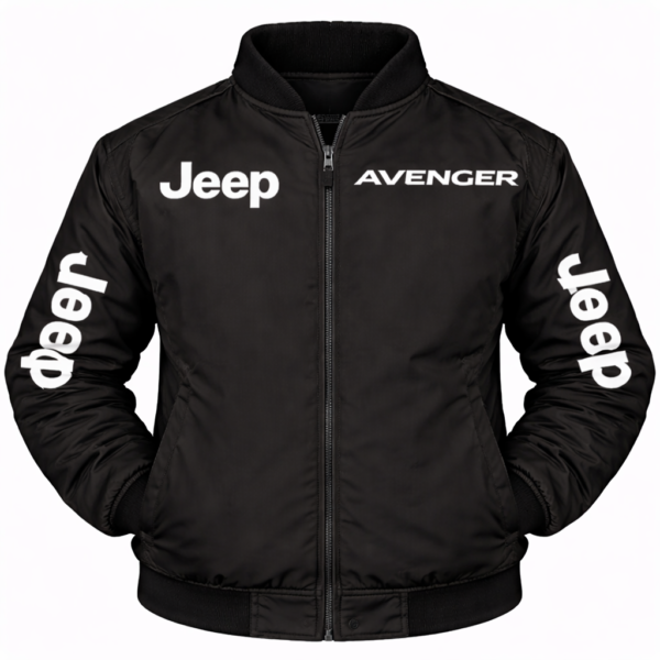 Jeep Avenger Black Embroidered Motorsport Jacket