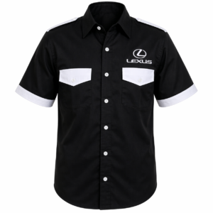 Lexus Black White Embroidered Crew Shirt