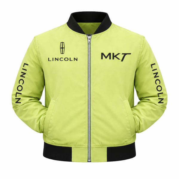Lincoln MKT Light Green Luxury Embroidered Bomber Jacket