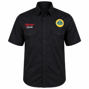 Lotus Racing Team Black Embroidered Crew Shirt
