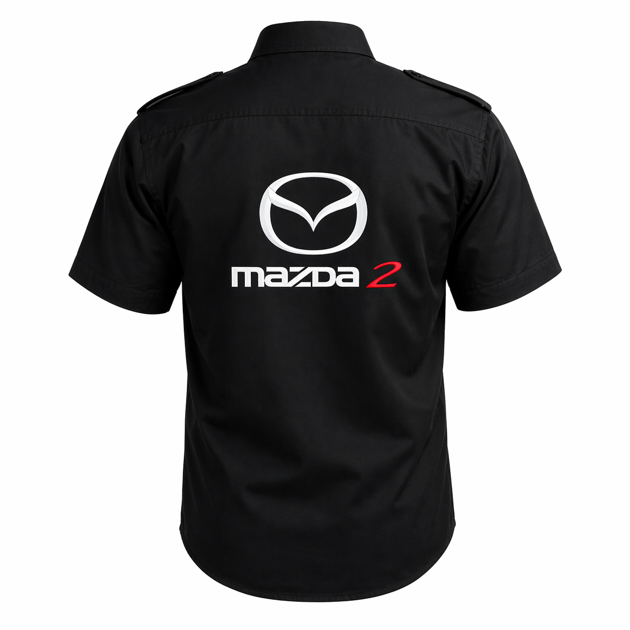 Mazda2 Black Button-Up Crew Shirt | Racing Style Motorsport Apparel - Image 2