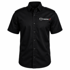 Mazda2 Black Button-Up Crew Shirt | Racing Style Motorsport Apparel