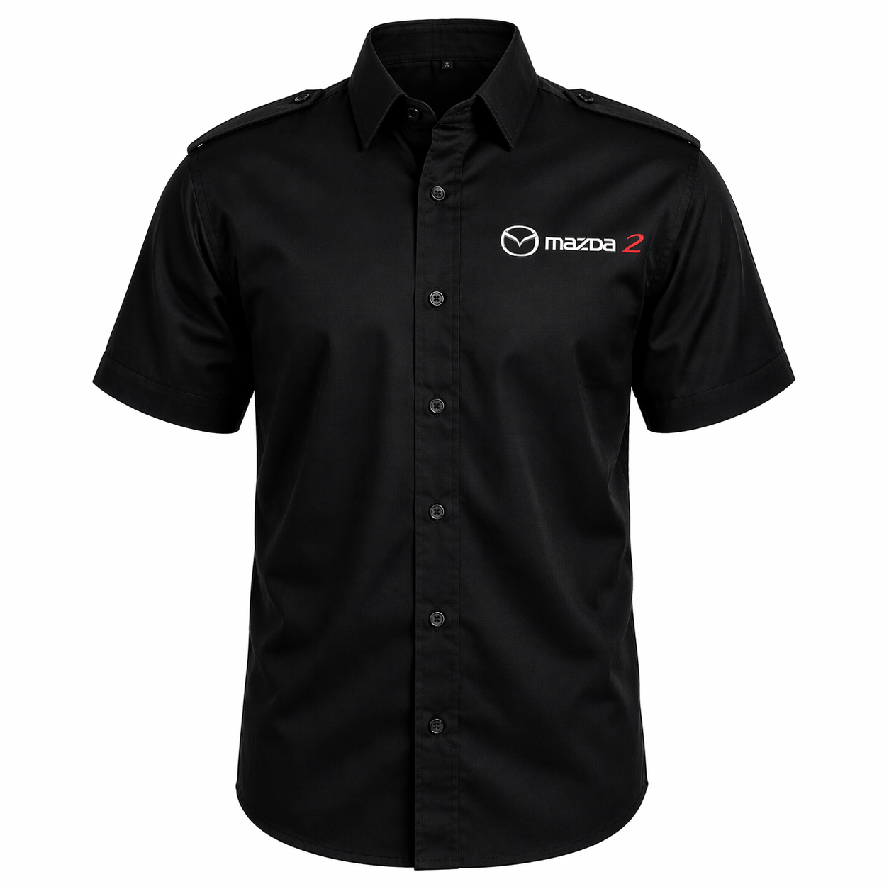 Mazda2 Black Button-Up Crew Shirt | Racing Style Motorsport Apparel